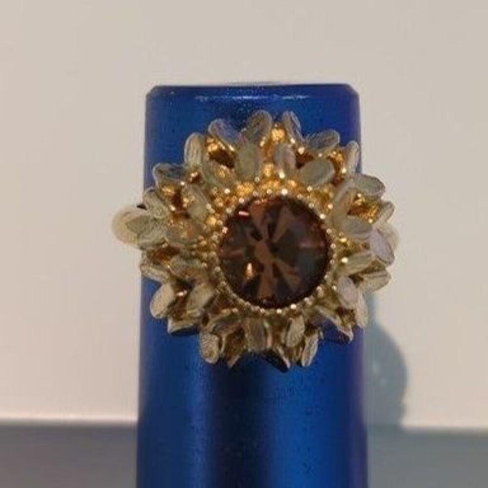 Vintage Avon Ring Sunflower in Box Size 4 - 4.5 - Picture 5 of 7